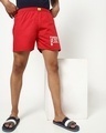 Shop Men's Red There Is No Planet Typography Boxers-Front