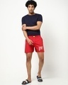 Shop Men's Red There Is No Planet Typography Boxers-Full