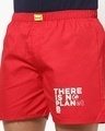 Shop Men's Red There Is No Planet Typography Boxers