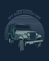 Shop Men's Blue Off Road Jeep Graphic Printed T-shirt-Full