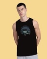 Shop Men's Black Off Road Jeep Graphic Printed Vest-Front