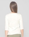 Shop Off White Round Neck 3/4th Sleeve T-Shirt-Design