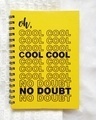 Shop Oh Cool No Doubt Designer Notebook (Hardbound, A5 Size, 144 Pages, Ruled Pages)-Front