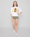 Shop Oh So Goofy Round Neck 3/4th Sleeve T-Shirt (DL) White-Design