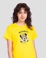 Shop Oh So Pretty Boyfriend T-Shirt (DL) Pineapple Yellow-Front