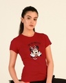 Shop Oh So Pretty Half Sleeve T-Shirt (DL) Bold Red-Front