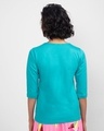 Shop Oh So Pretty Round Neck 3/4th Sleeve T-Shirt (DL) Tropical Blue-Design