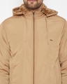 Shop Men's Beige Nylon Padded Jacket