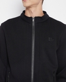 Shop Men's Black Cotton Fleece Sweatshirt