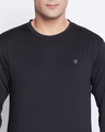 Shop Men's Black Polyester Round Neck T Shirt