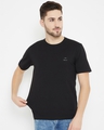 Shop Men's Black Polyester Round Neck T Shirt-Full