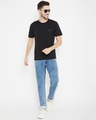 Shop Men's Black Polyester Round Neck T Shirt