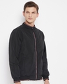Shop Men's Black Nylon Reversible Jacket-Full