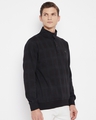 Shop Men's Black Striped Cotton Sweatshirt-Full