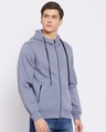 Shop Men's Blue Polyester Fleece Sweatshirt-Full