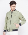 Shop Men's Green Nylon Reversible Jacket-Full