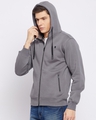 Shop Men's Grey Polyester Fleece Sweatshirt-Full