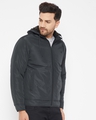 Shop Men's Grey Nylon Padded Jacket-Full