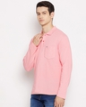 Shop Men's Medium Pink Polyester Polo Collar T Shirt-Full