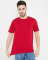 Shop Men's Red Polyester Round Neck T Shirt-Full