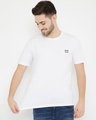 Shop Men's White Polyester Round Neck T Shirt-Full