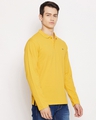 Shop Men's Yellow Polyester Polo Collar T Shirt-Full