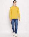 Shop Men's Yellow Polyester Polo Collar T Shirt