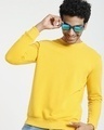 Shop Men's Old Gold Yellow Sweatshirt-Front
