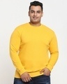 Shop Men's Old Gold Yellow Plus Size Sweatshirt-Front