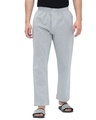 Shop Men's Grey Vertical Stripes Pyjamas-Front