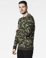 Shop Olive Camo Crewneck Sweatshirt-Front