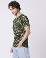 Shop Olive Camo Half Sleeve Side Panel Camo T-Shirt-Design