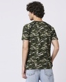 Shop Olive Camo Half Sleeve Side Panel Camo T-Shirt-Full