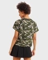 Shop Olive Camo Plain Raglan Boyfriend Camo T-Shirt-Design