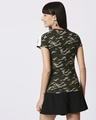 Shop Olive Camo Plain Shoulder Sleeves Panel Half Sleeves Camo T-Shirt-Design