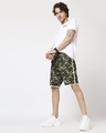 Shop Olive Camo Side Stripe Camo Shorts-Full