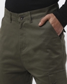 Shop Olive Drawstring Hem Cargo Pants