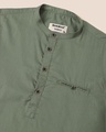 Shop Olive Plus Size Solid Mandarin Collar Shirt-DAVE