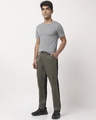 Shop Olive Solid Two Color Chinos-Full