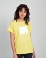 Shop One Chance Boyfriend T-Shirt Pastel Yellow-Front