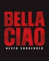 Shop Men's Black Bella Ciao Typography T-shirt-Full