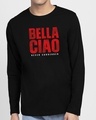 Shop Men's Black Bella Ciao Typography T-shirt