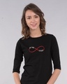 Shop One More Infinity Round Neck 3/4th Sleeve T-Shirt-Front