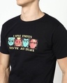 Shop Men's Black Online Friends Graphic Printed T-shirt