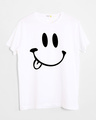Shop Oops Smiley Half Sleeve T-Shirt-Front
