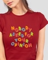 Shop Opinion Pop Half Sleeve Printed T-Shirt Bold Red-Front