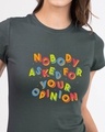 Shop Opinion Pop Half Sleeve Printed T-Shirt Nimbus Grey-Front