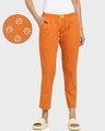 Shop Orange AOP Geometric Print B Pyjamas-Front