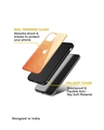 Shop Orange Curve Pattern Premium Glass Case for Apple iPhone 7 Plus (Shock Proof, Scratch Resistant)-Design
