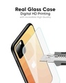 Shop Orange Curve Pattern Premium Glass Case for Apple iPhone 7 Plus (Shock Proof, Scratch Resistant)-Full